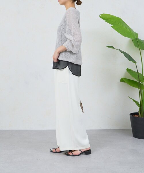 Jena espace merveilleux(ジェナ エスパスメルヴェイユ)の「ウエストゴムトロミパンツ(その他パンツ・レディース・ブラック/ベージュ/オフホワイト・FREE)」の13枚目の写真