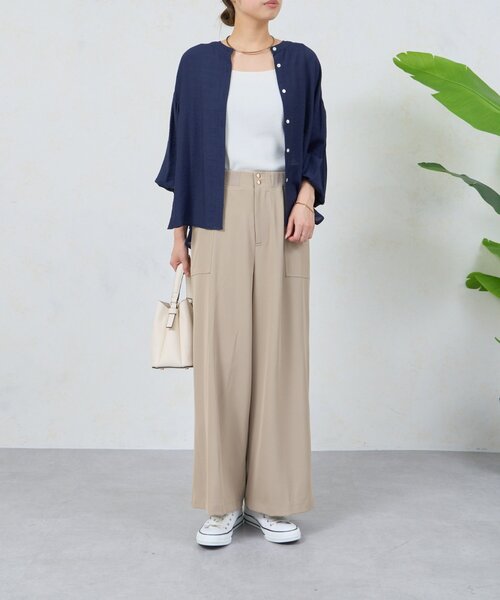 Jena espace merveilleux(ジェナ エスパスメルヴェイユ)の「ウエストゴムトロミパンツ(その他パンツ・レディース・ブラック/ベージュ/オフホワイト・FREE)」の8枚目の写真
