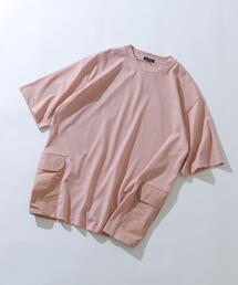 ITEMS URBANRESEARCH（アイテムズ アーバンリサーチ）の「サイドポケットキリカエクルーネックTシャツ（Tシャツ/カットソー）」