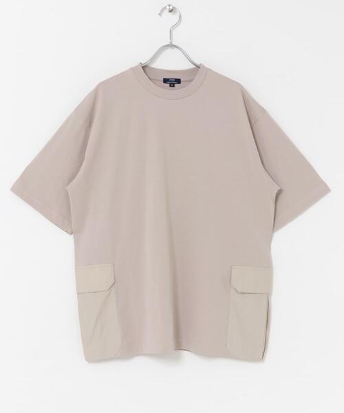 ITEMS URBANRESEARCH(アイテムズ アーバンリサーチ)の「サイドポケットキリカエクルーネックTシャツ(Tシャツ/カットソー・メンズ・ブラック/ピンク/ホワイト/ベージュ・X-LARGE/LARGE/MEDIUM)」の19枚目の写真