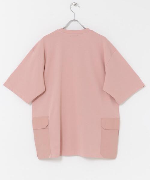 ITEMS URBANRESEARCH(アイテムズ アーバンリサーチ)の「サイドポケットキリカエクルーネックTシャツ(Tシャツ/カットソー・メンズ・ブラック/ピンク/ホワイト/ベージュ・X-LARGE/LARGE/MEDIUM)」の15枚目の写真