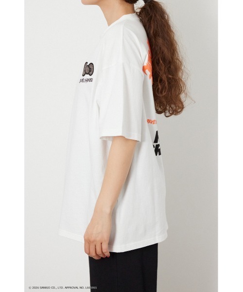 RODEO CROWNS WIDE BOWL(ロデオクラウンズワイドボウル)の「(サンリオキャラクターズ) パターンモチーフTシャツ(Tシャツ/カットソー・レディース・ブラウン/ブラック/ライトブルー/オフホワイト・MEDIUM/LARGE)」の11枚目の写真