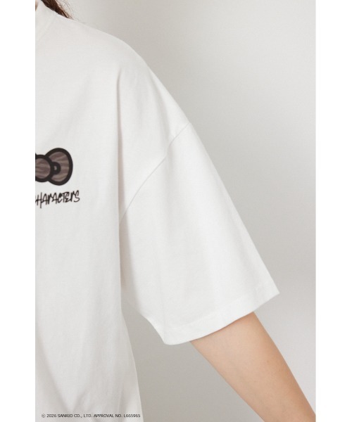 RODEO CROWNS WIDE BOWL(ロデオクラウンズワイドボウル)の「(サンリオキャラクターズ) パターンモチーフTシャツ(Tシャツ/カットソー・レディース・ブラウン/ブラック/ライトブルー/オフホワイト・MEDIUM/LARGE)」の14枚目の写真