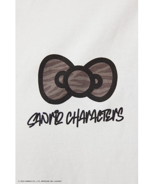 RODEO CROWNS WIDE BOWL(ロデオクラウンズワイドボウル)の「(サンリオキャラクターズ) パターンモチーフTシャツ(Tシャツ/カットソー・レディース・ブラウン/ブラック/ライトブルー/オフホワイト・MEDIUM/LARGE)」の15枚目の写真