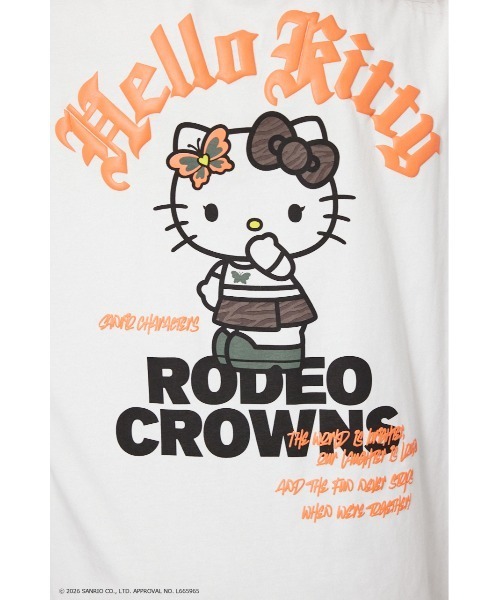 RODEO CROWNS WIDE BOWL(ロデオクラウンズワイドボウル)の「(サンリオキャラクターズ) パターンモチーフTシャツ(Tシャツ/カットソー・レディース・ブラウン/ブラック/ライトブルー/オフホワイト・MEDIUM/LARGE)」の18枚目の写真