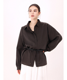 Sheer String Shirt _Brown