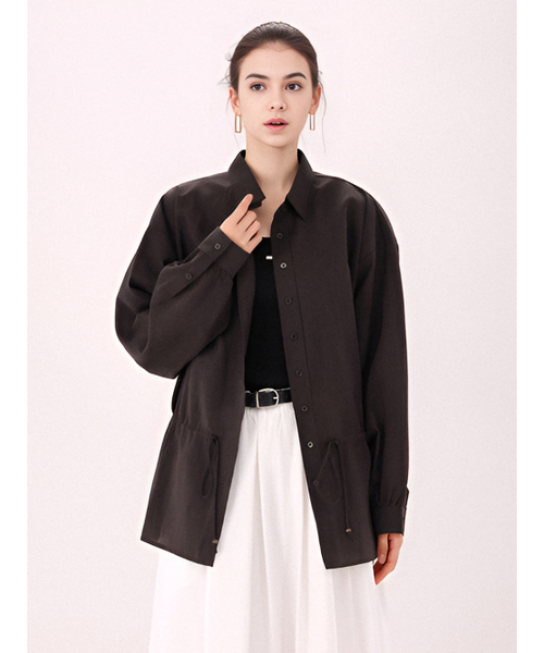ACUD(アクド)の「Sheer String Shirt _Brown(シャツ/ブラウス・レディース・ブラウン・FREE)」の3枚目の写真