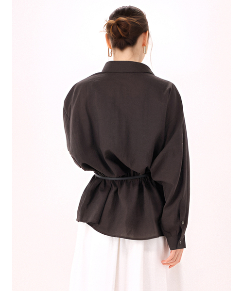 ACUD(アクド)の「Sheer String Shirt _Brown(シャツ/ブラウス・レディース・ブラウン・FREE)」の5枚目の写真