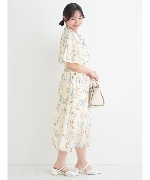 Re-J&SUPURE(リジェイアンドスプル)の「【大きいサイズ】【WEB限定】花柄ボウタイワンピース(ワンピース・レディース・ブルー/ピンク・XXXX-LARGE/XXX-LARGE/XX-LARGE)」の5枚目の写真