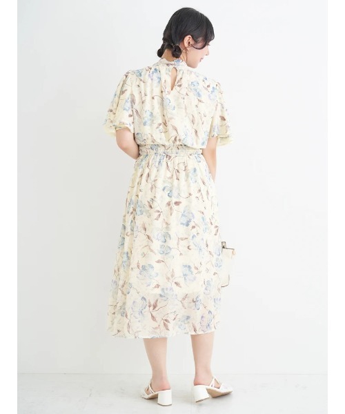Re-J&SUPURE(リジェイアンドスプル)の「【大きいサイズ】【WEB限定】花柄ボウタイワンピース(ワンピース・レディース・ブルー/ピンク・XXXX-LARGE/XXX-LARGE/XX-LARGE)」の6枚目の写真