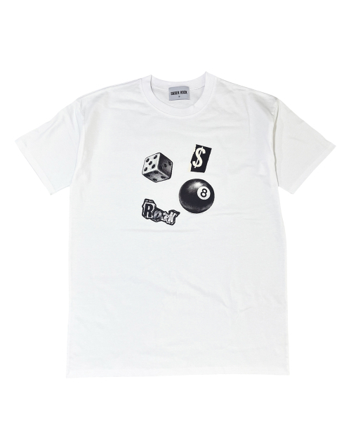 SK8ER ROCK(スケーターロック)の「All In 8 Collage T-Shirt ((White))(Tシャツ/カットソー・レディース・その他・SMALL/MEDIUM/LARGE)」の1枚目の写真