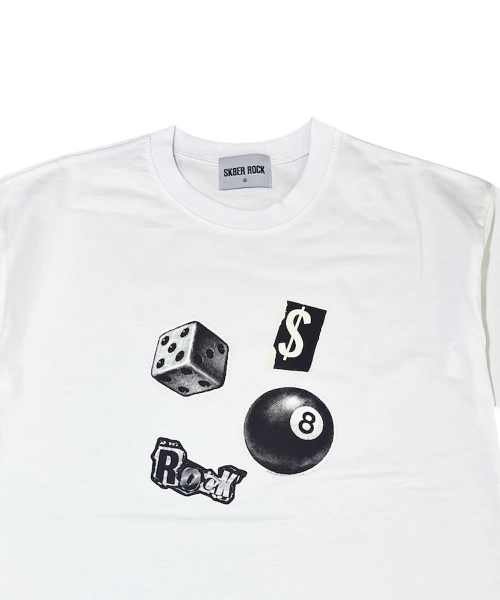 SK8ER ROCK(スケーターロック)の「All In 8 Collage T-Shirt ((White))(Tシャツ/カットソー・レディース・その他・SMALL/MEDIUM/LARGE)」の3枚目の写真