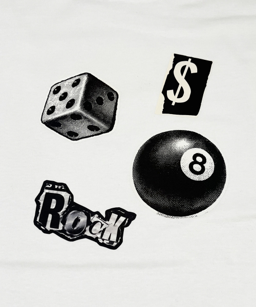 SK8ER ROCK(スケーターロック)の「All In 8 Collage T-Shirt ((White))(Tシャツ/カットソー・レディース・その他・SMALL/MEDIUM/LARGE)」の4枚目の写真