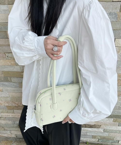 HOOK（フック）の「HOOK for girls　ロングハンドル花柄ミニボストンバッグ（ボストンバッグ・レディース・ライトグリーン/ライトブルー/ピンク・FREE）」の14枚目の写真