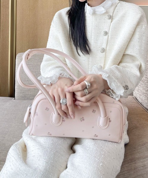 HOOK（フック）の「HOOK for girls　ロングハンドル花柄ミニボストンバッグ（ボストンバッグ・レディース・ライトグリーン/ライトブルー/ピンク・FREE）」の16枚目の写真