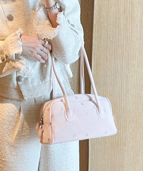 HOOK（フック）の「HOOK for girls　ロングハンドル花柄ミニボストンバッグ（ボストンバッグ・レディース・ライトグリーン/ライトブルー/ピンク・FREE）」の17枚目の写真