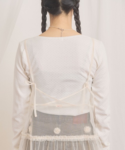 fig London(フィグロンドン)の「Hazel cami dress(ワンピース・レディース・ホワイト/ブラック・FREE)」の9枚目の写真