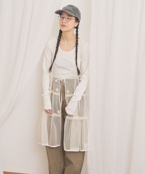 fig London(フィグロンドン)の「Hazel cami dress(ワンピース・レディース・ホワイト/ブラック・FREE)」の4枚目の写真