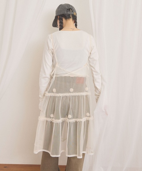 fig London(フィグロンドン)の「Hazel cami dress(ワンピース・レディース・ホワイト/ブラック・FREE)」の19枚目の写真