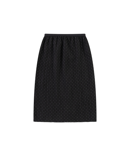 VANONE ATELIER（バノンアトリエ）の「P3318 ピンドットバンディングスカート_ブラック（スカート・レディース・ブラック・SMALL/MEDIUM）」の2枚目の写真