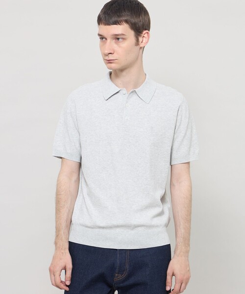 MACKINTOSH LONDON（マッキントッシュ ロンドン）の「【WEB・一部店舗限定】ドライ鹿の子ニットポロシャツ（ポロシャツ・メンズ・ネイビー/ホワイト/グレー・M/XL/L）」の2枚目の写真