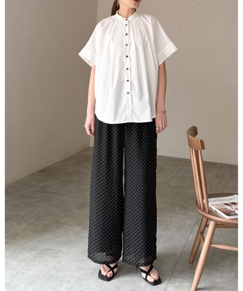 She's Closet(シーズクローゼット)の「半袖 ドルマンスリーブ オーバーサイズ タック ビッグシャツ(シャツ/ブラウス・レディース・ホワイト/ブラック/ベージュ/ホワイト系その他/チャコールグレー/ブルー・FREE)」の20枚目の写真