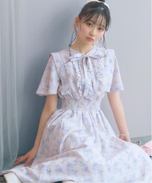marun（マルン）の「＜大きいサイズ＞リボン付花柄フリルワンピース marun（ワンピース）」