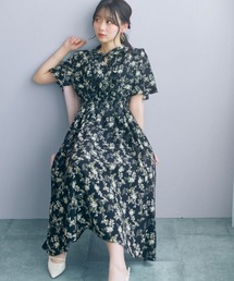 marun（マルン）の「＜大きいサイズ＞リボン付花柄フリルワンピース marun（ワンピース）」