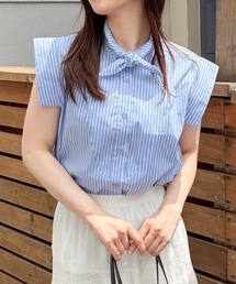 2026春夏新作 フレンチスリーブシャツブラウス