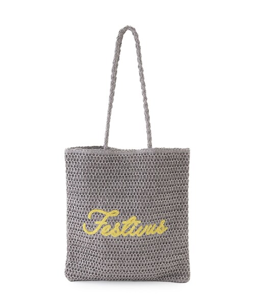 one'sterrace（ワンズテラス）の「【A4可】SE 雑材 サガラロゴ刺繍トート（トートバッグ・レディース・グレー系その他7/グレー系4/ベージュ系8・99）」の4枚目の写真