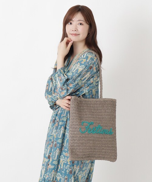 one'sterrace（ワンズテラス）の「【A4可】SE 雑材 サガラロゴ刺繍トート（トートバッグ・レディース・グレー系その他7/グレー系4/ベージュ系8・99）」の15枚目の写真