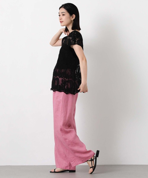 Gready Brilliant（グレディブリリアン）の「リネンイージーワイド（その他パンツ・レディース・ブラウン/ピンク・38）」の21枚目の写真