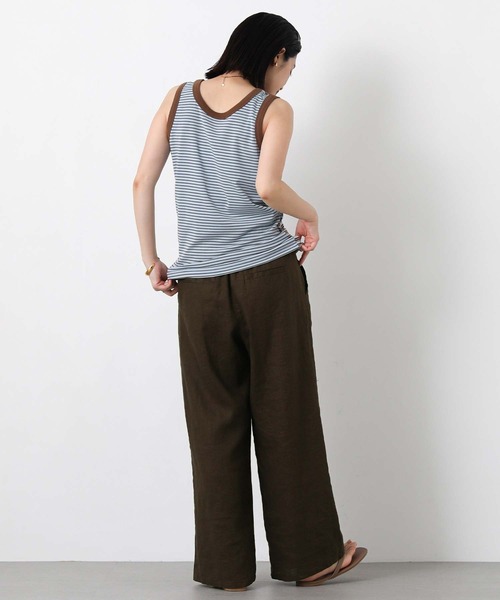 Gready Brilliant（グレディブリリアン）の「リネンイージーワイド（その他パンツ・レディース・ブラウン/ピンク・38）」の4枚目の写真