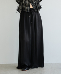 IENA LA BOUCLE | IENA LA BOUCLE サテン楊柳ギャザーパンツ(その他パンツ)