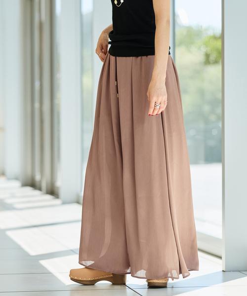 IENA LA BOUCLE(イエナラブークル)の「IENA LA BOUCLE サテン楊柳ギャザーパンツ(その他パンツ・レディース・ウッド/ライトグレー/ブラック・36/38/40)」の18枚目の写真
