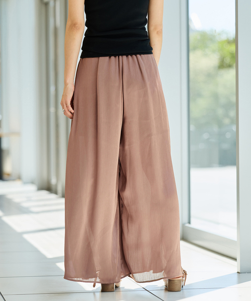 IENA LA BOUCLE(イエナラブークル)の「IENA LA BOUCLE サテン楊柳ギャザーパンツ(その他パンツ・レディース・ウッド/ライトグレー/ブラック・36/38/40)」の16枚目の写真