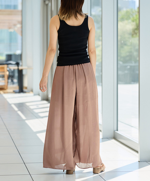IENA LA BOUCLE(イエナラブークル)の「IENA LA BOUCLE サテン楊柳ギャザーパンツ(その他パンツ・レディース・ウッド/ライトグレー/ブラック・36/38/40)」の11枚目の写真