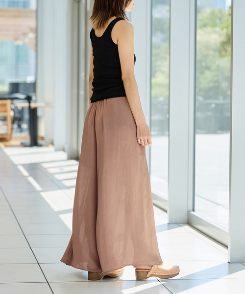 IENA LA BOUCLE(イエナラブークル)の「IENA LA BOUCLE サテン楊柳ギャザーパンツ(その他パンツ・レディース・ウッド/ライトグレー/ブラック・36/38/40)」の10枚目の写真