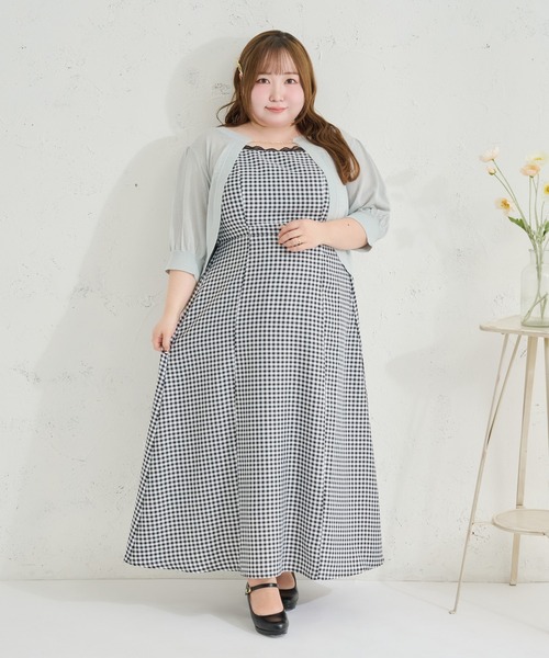 Louiosy】【大きいサイズ】レースデザインチャーム付きキャミ