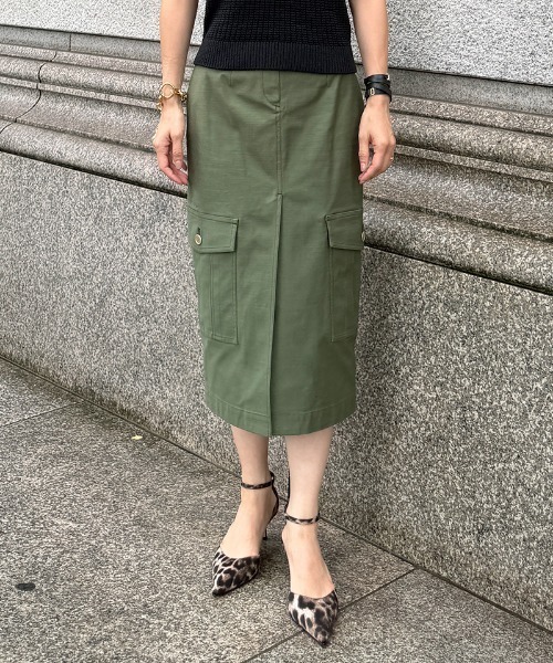 JENNE(ジェンヌ)の「フレンチフィールドスカート<オーガニックコットン>(スカート・レディース・カーキ/ブラック・MEDIUM/SMALL/LARGE)」の1枚目の写真