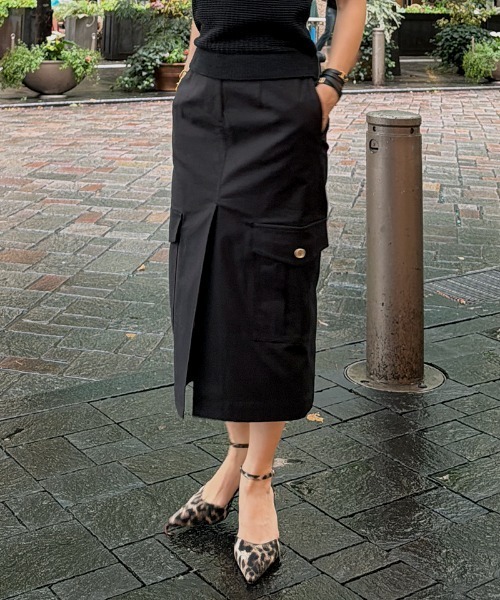 JENNE(ジェンヌ)の「フレンチフィールドスカート<オーガニックコットン>(スカート・レディース・カーキ/ブラック・MEDIUM/SMALL/LARGE)」の2枚目の写真