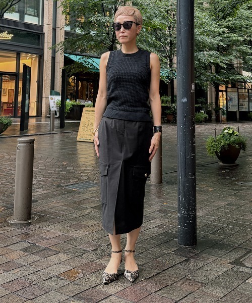 JENNE(ジェンヌ)の「フレンチフィールドスカート<オーガニックコットン>(スカート・レディース・カーキ/ブラック・MEDIUM/SMALL/LARGE)」の16枚目の写真