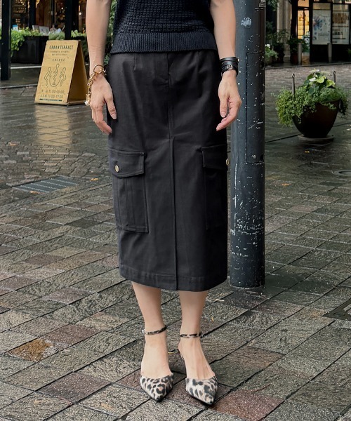 JENNE(ジェンヌ)の「フレンチフィールドスカート<オーガニックコットン>(スカート・レディース・カーキ/ブラック・MEDIUM/SMALL/LARGE)」の17枚目の写真