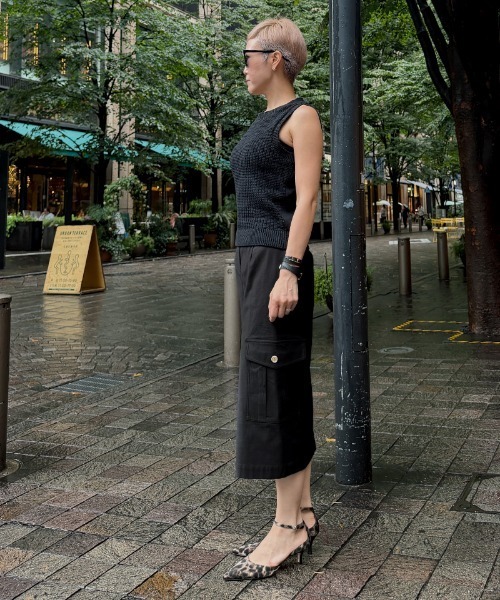 JENNE(ジェンヌ)の「フレンチフィールドスカート<オーガニックコットン>(スカート・レディース・カーキ/ブラック・MEDIUM/SMALL/LARGE)」の19枚目の写真