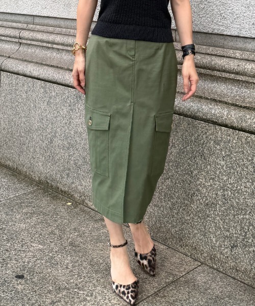JENNE(ジェンヌ)の「フレンチフィールドスカート<オーガニックコットン>(スカート・レディース・カーキ/ブラック・MEDIUM/SMALL/LARGE)」の3枚目の写真