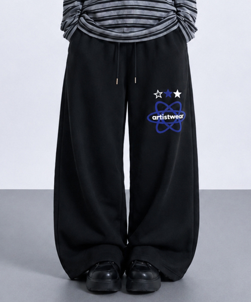 ARTISTWEAR（アーティストウェア）の「[ATW] ライズルーズワイドパンツ（スウェットパンツ・レディース・グレー/ブラック・SMALL/MEDIUM/LARGE/X-LARGE/XX-LARGE）」の4枚目の写真