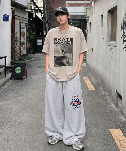 ARTISTWEAR（アーティストウェア）の「[ATW] ライズルーズワイドパンツ（スウェットパンツ・レディース・グレー/ブラック・SMALL/MEDIUM/LARGE/X-LARGE/XX-LARGE）」の6枚目の写真