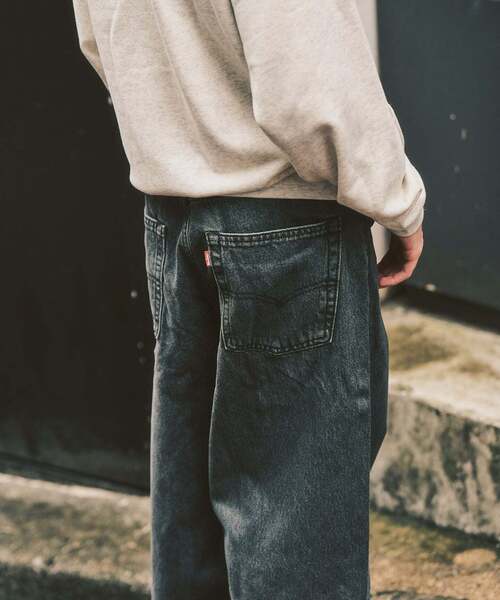 Levi's(リーバイス)の「Levi’s(リーバイス) 別注 Baggy Wide Leg デニムパンツ(L30)(デニムパンツ・メンズ・チャコールグレー・36/34/32/30/28)」の9枚目の写真
