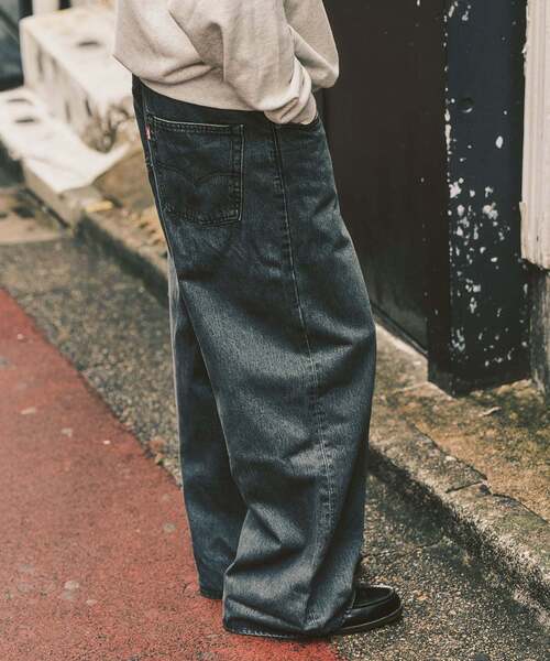 Levi's(リーバイス)の「Levi’s(リーバイス) 別注 Baggy Wide Leg デニムパンツ(L30)(デニムパンツ・メンズ・チャコールグレー・36/34/32/30/28)」の11枚目の写真