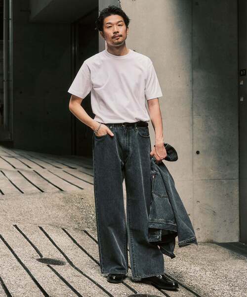 Levi's(リーバイス)の「Levi’s(リーバイス) 別注 Baggy Wide Leg デニムパンツ(L30)(デニムパンツ・メンズ・チャコールグレー・36/34/32/30/28)」の19枚目の写真